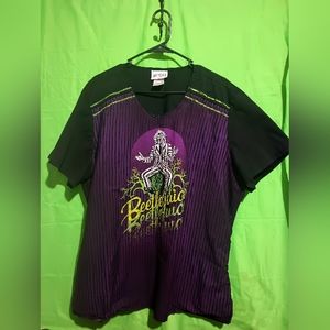 Beetlejuice scrub top